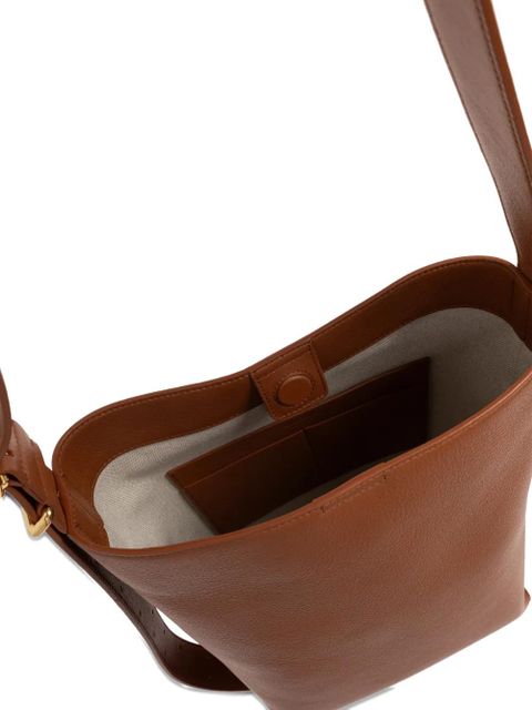 Jil Sander leather shoulder bag - Brown