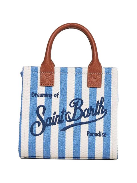 MC2 Saint Barth mini Vanity logo-embroidered tote bag - Blue - zdjęcie produktu nr 1