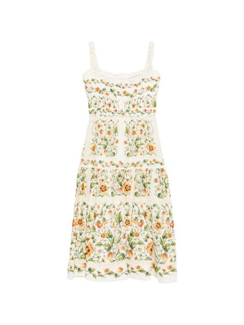 Agua By Agua Bendita Nispero Uchuva ruffled midi dress - Neutrals - zdjęcie produktu nr 2