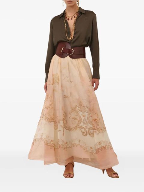 ZIMMERMANN organza printed maxi skirt - Neutrals - zdjęcie produktu nr 2