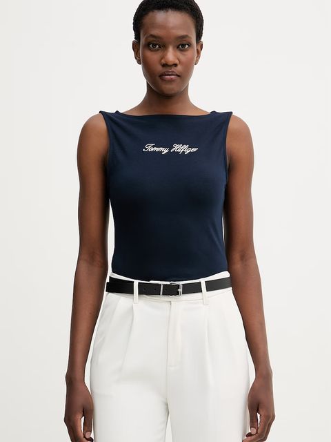 Tommy Hilfiger top damski bawełniany z elastanem - zdjęcie produktu nr 1