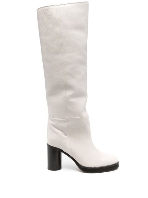ISABEL MARANT leather knee-high 85mm boots - White - zdjęcie produktu nr 1