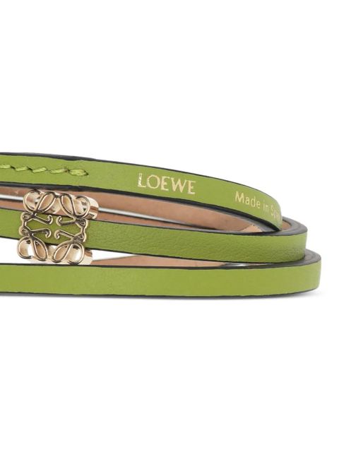 LOEWE Anagram leather bracelet - Green - zdjęcie produktu nr 2
