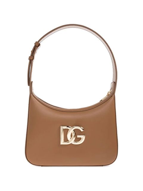 Dolce & Gabbana logo leather tote bag - Brown - zdjęcie produktu nr 1
