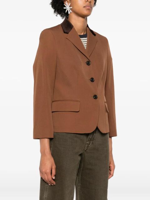 Marni velvet-collared button blazer - Brown - zdjęcie produktu nr 2