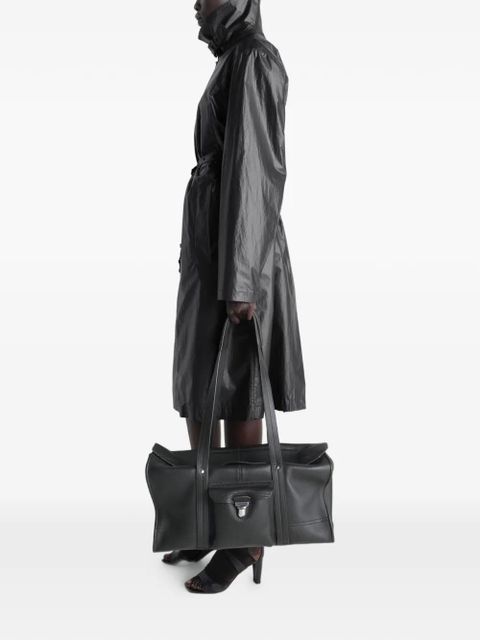 LEMAIRE belted collar wrap coat - Black