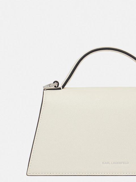 Karl Lagerfeld torebka skórzana K/SIGNATURE kolor beżowy A1W30458 - zdjęcie produktu nr 2