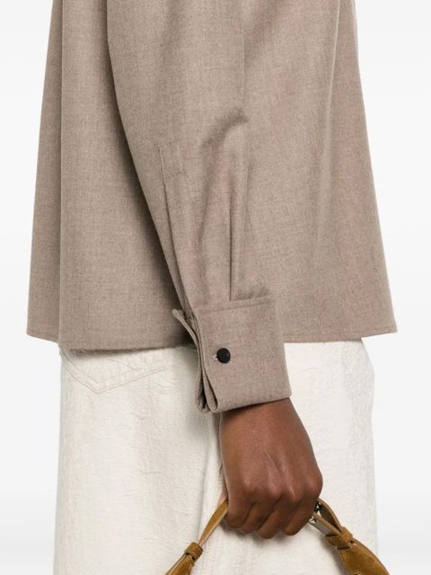 Max Mara button-cuff cashmere shirt - Neutrals