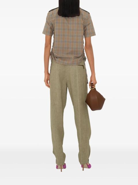 Burberry checkered cotton shirt - Neutrals