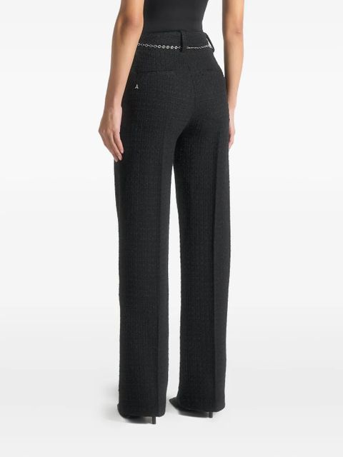 Manière De Voir Nathalie belted tweed trousers - Black