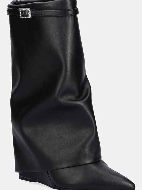 Steve Madden botki Shocker kolor czarny na koturnie 11002871 - zdjęcie produktu nr 1