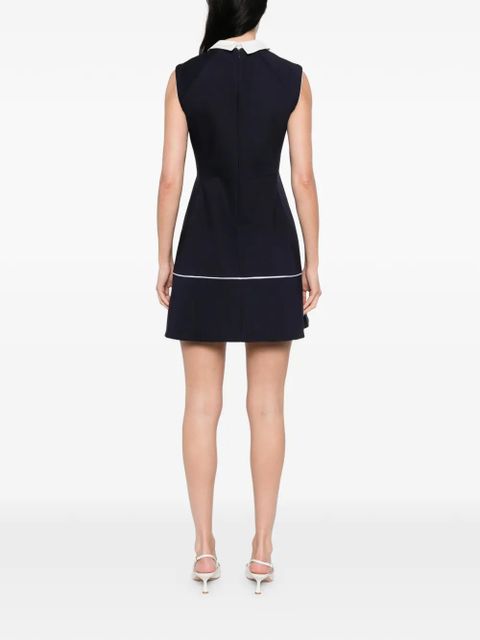 Maje embellished-collar mini dress - Blue