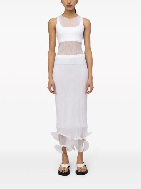 Simkhai Oakley semi-sheer tank top - White - zdjęcie produktu nr 2