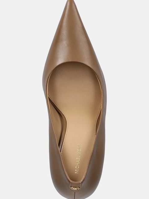 MICHAEL Michael Kors szpilki skórzane Elyse High Pump kolor beżowy 40R6EYHP1L.297