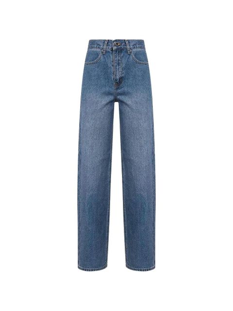 Self-Portrait rhinestone straight jeans - Blue - zdjęcie produktu nr 1