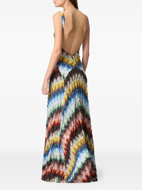 Missoni sleeveless printed maxi dress - Blue