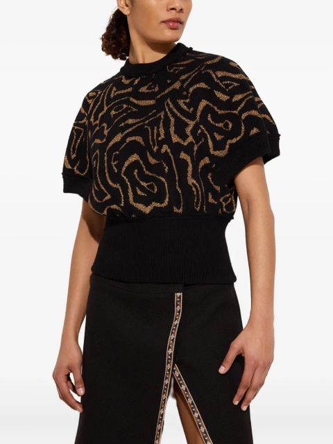 PUCCI jacquard labirinto top - Black