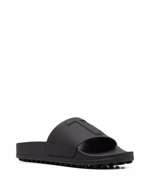 Tod's logo-embossed slides - Black