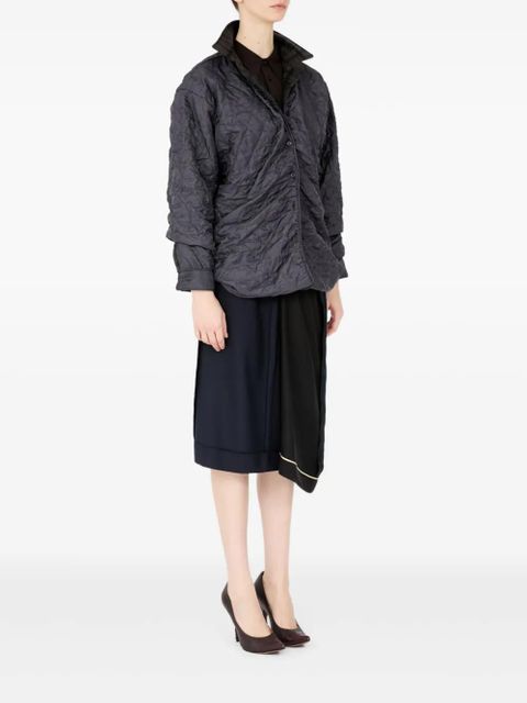 Maison Margiela quilted check-collar jacket - Grey