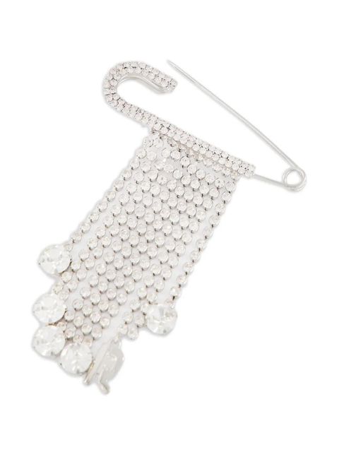 Rabanne crystal-embellishment pin charm - Silver