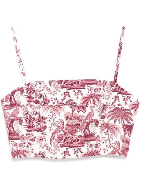 STAUD floral printed tank top - White - zdjęcie produktu nr 1