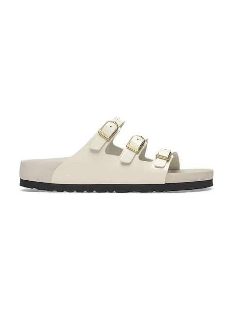 Birkenstock klapki Florida D-Buckle Exq damskie kolor beżowy 1029355