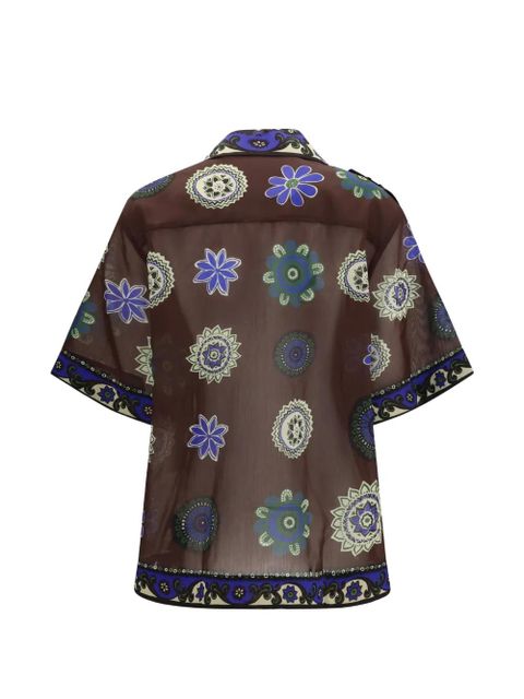 ALEMAIS floral print shirt - Brown - zdjęcie produktu nr 2