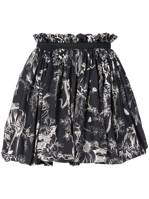 Alexander McQueen bird sketch mini skirt - Black - zdjęcie produktu nr 1
