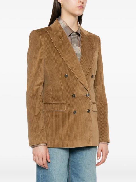 ETRO corduroy double-breasted blazer - Brown