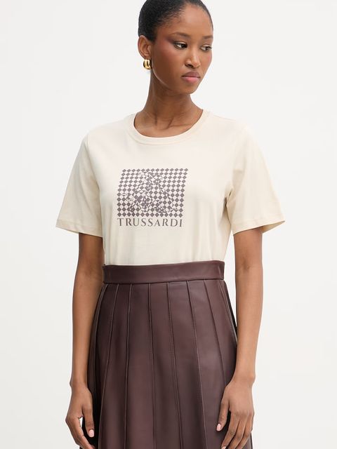 Trussardi t-shirt damski bawełniany - zdjęcie produktu nr 2