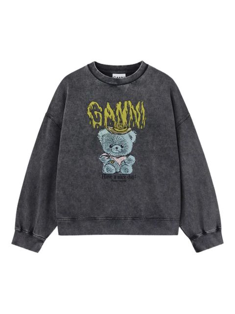 GANNI graphic-print sweatshirt - Grey - zdjęcie produktu nr 1