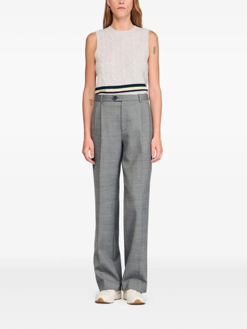 SANDRO pleated wide-leg trousers - Grey - zdjęcie produktu nr 2