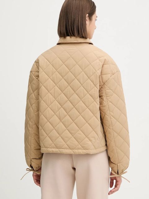 Guess kurtka BIANCA kolor beżowy przejściowa V5YL13 WHE92