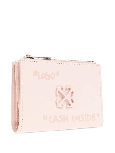 Off-White Jitney Quote zip wallet - Pink