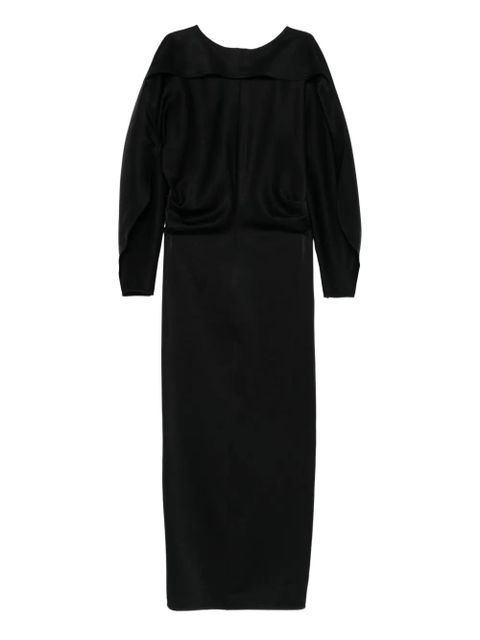 Nanushka pilgrim-collar midi dress - Black - zdjęcie produktu nr 1