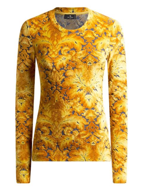ETRO chenille jacquard long-sleeve t-shirt - Yellow - zdjęcie produktu nr 1