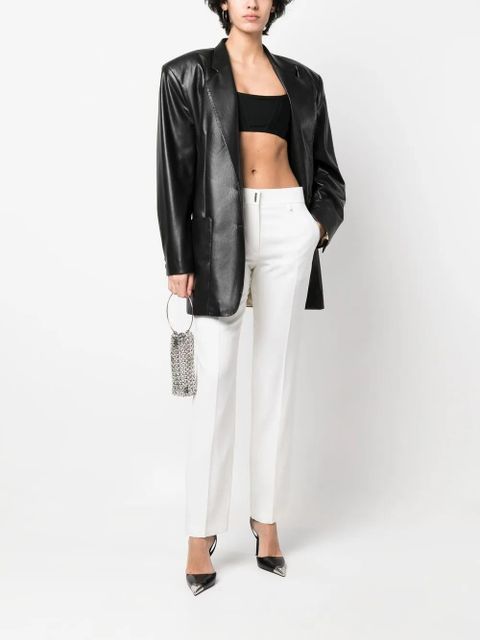 Givenchy logo-plaque tailored trousers - White