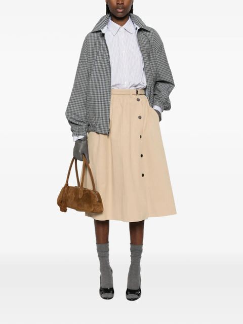 Prada button belted midi skirt - Neutrals - zdjęcie produktu nr 2