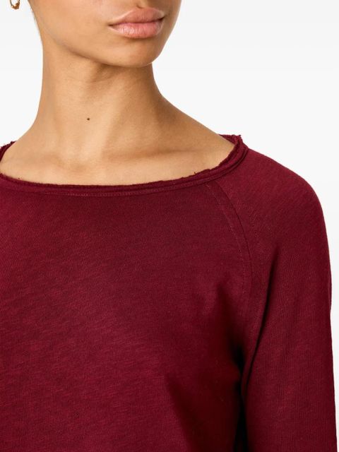 American Vintage raglan sleeve boat neck top - Red