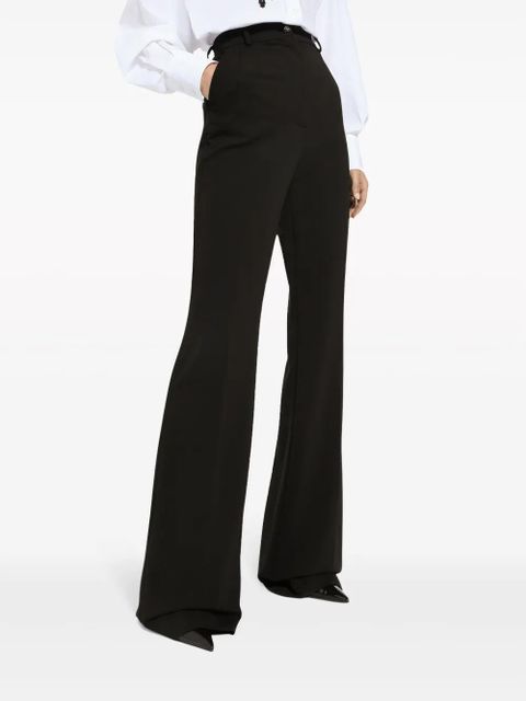 Dolce & Gabbana DNA high-waisted pressed-crease flared trousers - Black