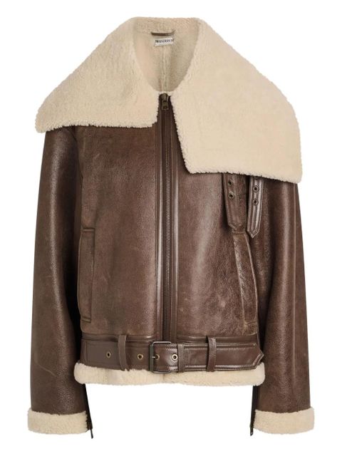 JW Anderson shearling belted jacket - Brown - zdjęcie produktu nr 1