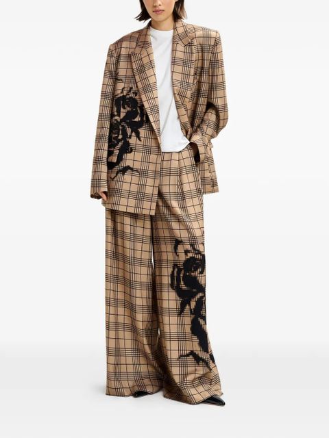 Essentiel Antwerp Juliana checked-print double-breasted blazer - Neutrals - zdjęcie produktu nr 2