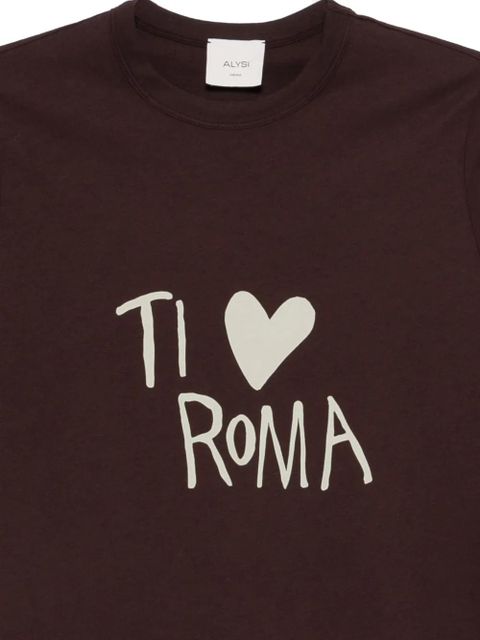 Alysi crew-neck T-shirt - Brown