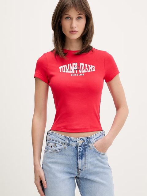Tommy Jeans T-shirt damski z bawełną - zdjęcie produktu nr 1