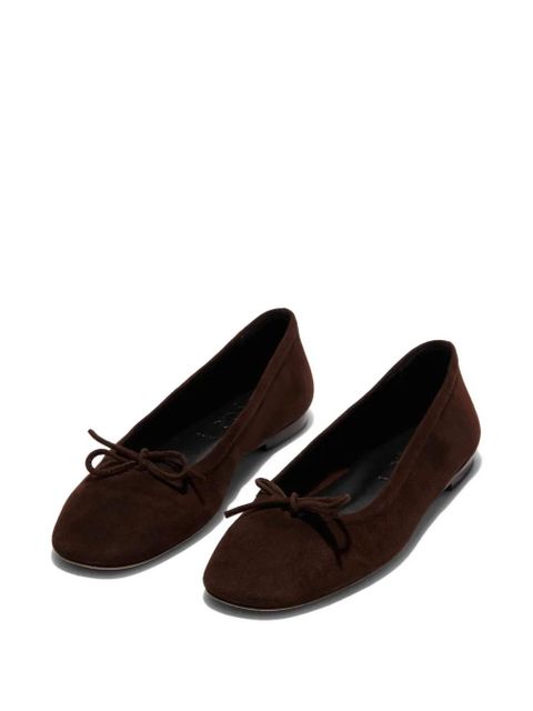 Aeyde bow suede ballet flats - Brown - zdjęcie produktu nr 2