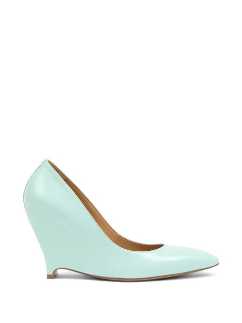 Maison Margiela pointed-toe leather pumps - Blue - zdjęcie produktu nr 1