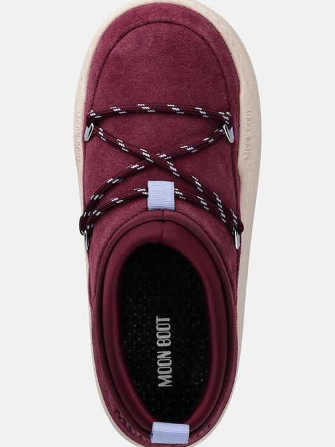 Moon Boot śniegowce MB PARK ICON SUEDE kolor bordowy 80D2470170 D013