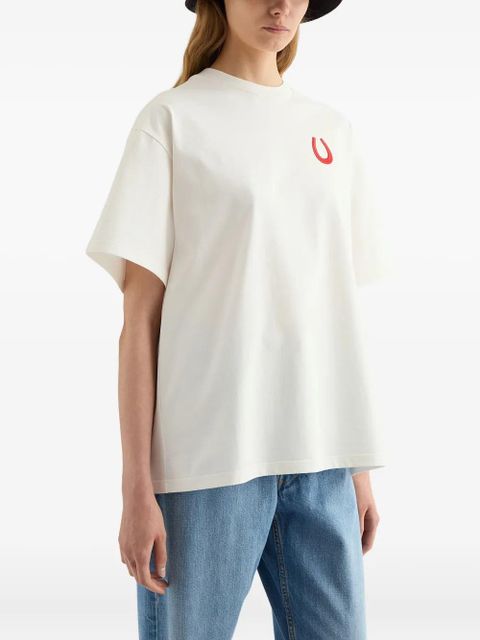 Jil Sander crew-neck embroidered T-shirt - Neutrals - zdjęcie produktu nr 2