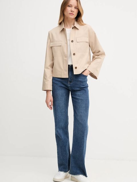 Tommy Hilfiger t-shirt bawełniany damski kolor beżowy WW0WW47210 - zdjęcie produktu nr 2