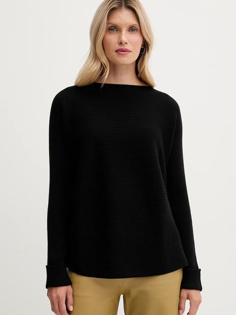 United Colors of Benetton sweter z dodatkiem wełny damski kolor czarny 1Y6SD10CH - zdjęcie produktu nr 1